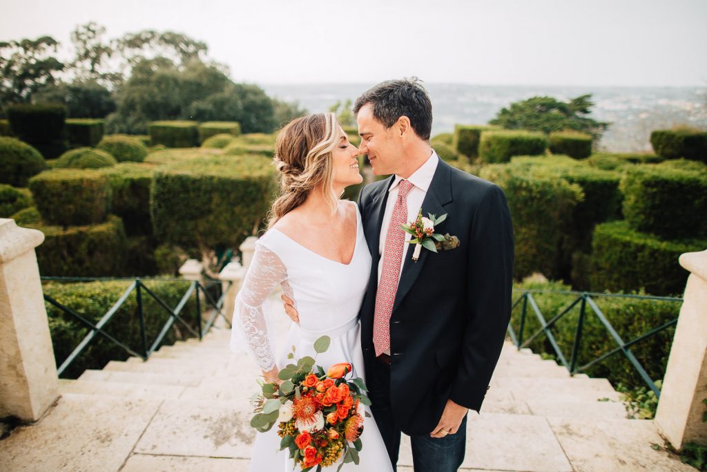 casal de noivos na sua boda