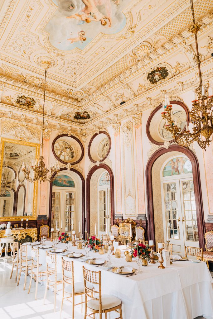 destination wedding palácio estoi mesa decorada