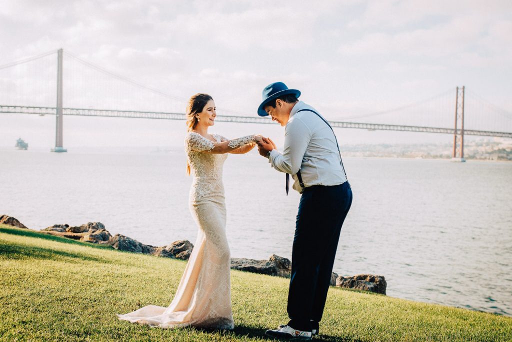 Elopement Alma lisboeta em Lisboa casal se vê pela primeira vez