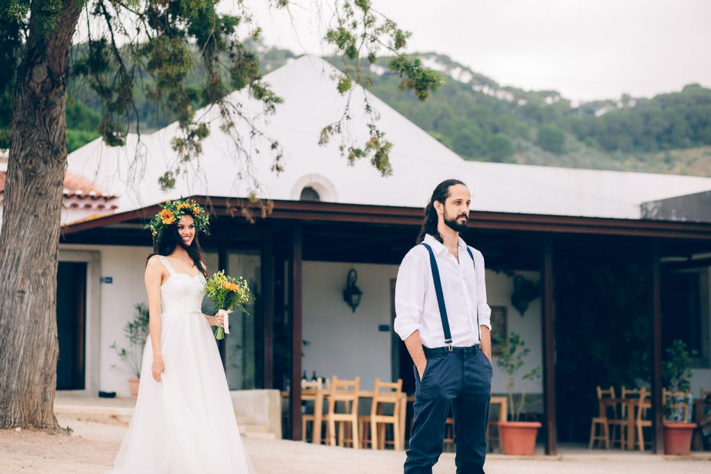 elopement boho quinta de alcube primeiro encontro do casal