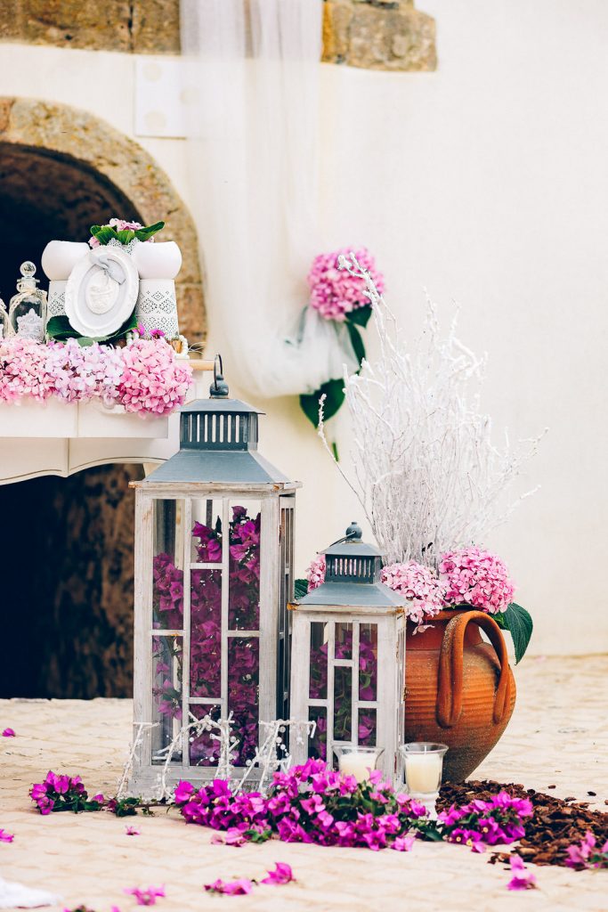 elopement boho quinta de alcube decoração em tos roxos