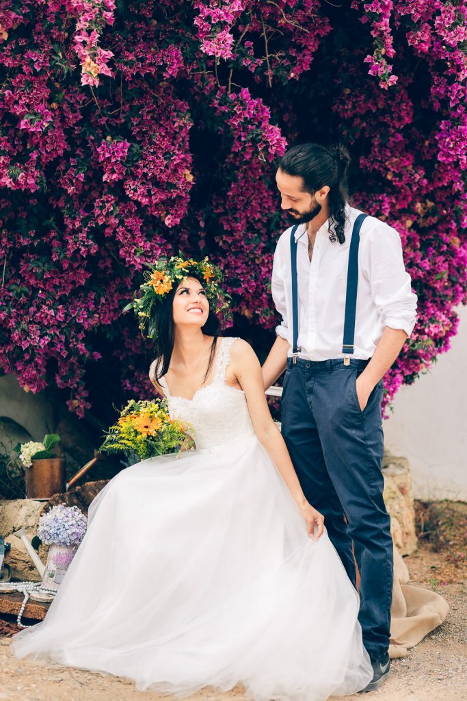 elopement boho quinta de alcube retrato do casal
