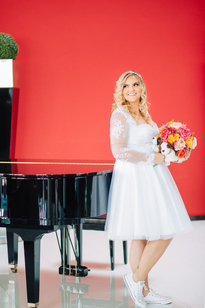 retrato da noiva no piano