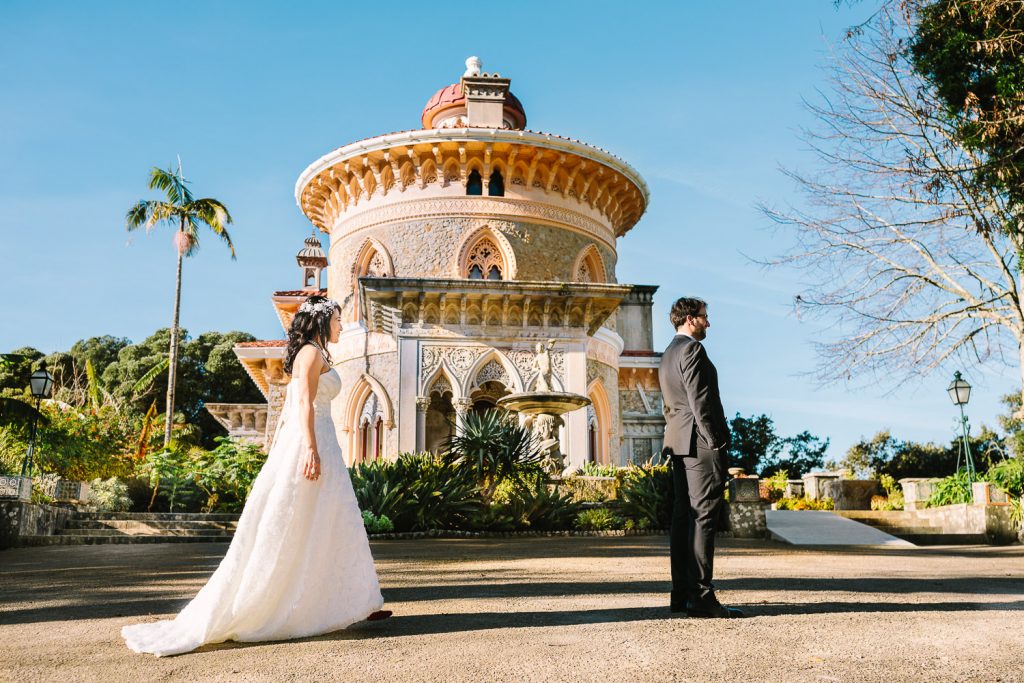 primeiro encontro na frende do palácio Monserrate