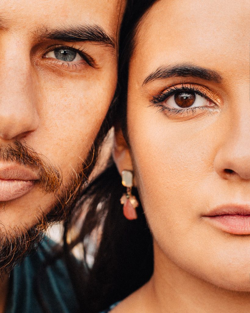 ensaio urbano lx factory lisboa um close do rosto do casal